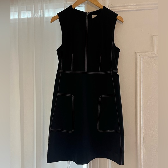 Diane Von Furstenberg 60s mini dress.l with top stitching. - Picture 6 of 8